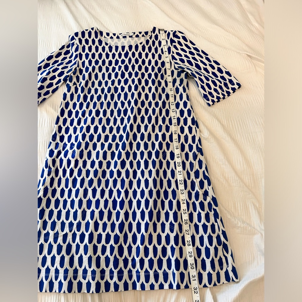 Marimekko Casual Stretch Dress Good Condition blue white - Picture 5 of 7